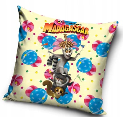 Konijnen Madagascar King Julien Kussenhoes 40x40cm Velvet