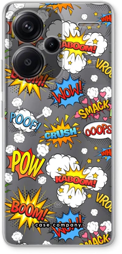 Case Company® - Hoesje geschikt voor Xiaomi Redmi Note 13 Pro plus hoesje - Pow Smack - Soft Cover Telefoonhoesje - Bescherming aan alle Kanten en Schermrand