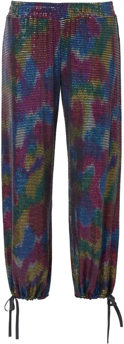 Angel of Style - Dames - Broek rechte pijpen paillettenlook - Paars - Maat 42