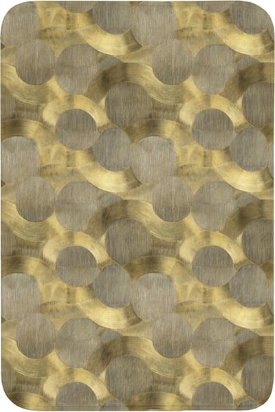 Badmat 60x90 cm - Antislip - Modern - Geometrisch - Goud - Badmatten voor badkamer - Badkamermat - Douchemat - Badkamer mat