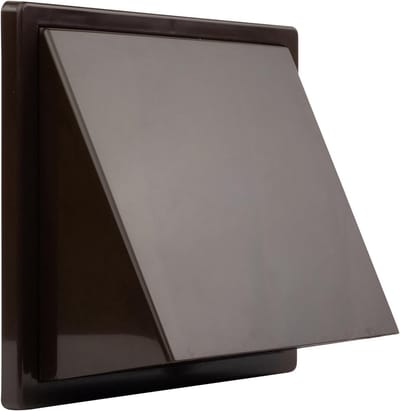 Ventilatierooster - Afvoerrooster Weerhoes - Lucht Afvoeren - Met Terugslagklep - Ø 125 mm - Bruin