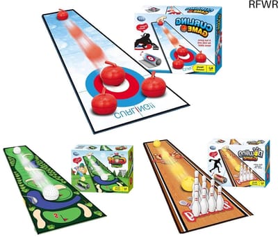 RFWR® Tafelcurlingspel voor kinderen - Klein tafelbladgolfspel voor thuisfeesten