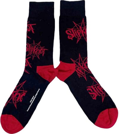 Rock Off Slipknot Logo & Nonagram sokken - Zwart - Unisex - EU 40-45