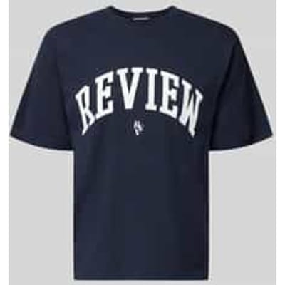 T-shirt met labelprint en ronde hals