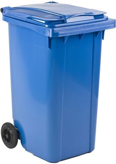 Afval container 240 liter blauw