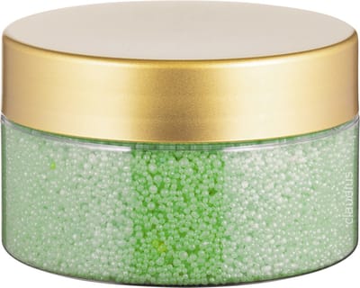 Badkaviaar Eucalyptus - 200 gram - Transparante pot met Luxe gouden deksel - bad parels voor in bad