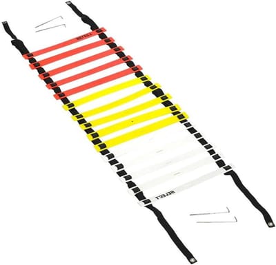 Coördinatieladder - Trainingsladder - Sporttraining Verbeteren - Multi-color Velden - 65 m - Oranje Geel Blauw