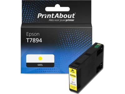 PrintAbout huismerk Inktcartridge T7894 Geel Geschikt voor Epson