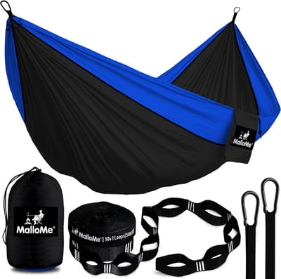 Hangmatten - hangmat outdoor 2 personen of 1 - camping hangmat kinderen & volwassenen hangmat XL XXL - ademend, waterdicht parachutenylon, incl. ophangriemset, zonder frame