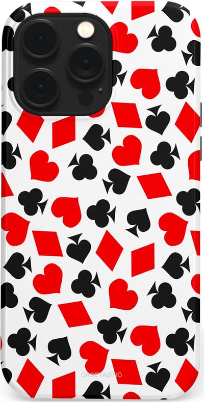 Casetastic Hoesje Geschikt voor Apple iPhone 14 Pro Max Magsafe - Stijlvolle Beschermende Duo-layer Case - Harten spel