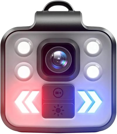 Lichaamscamera, Mini Body Zaklamp LED Draagbare Outdoor Sport Camera Kleine Opnamecamera's for zelfbescherming W8(With 16GB TF Card)