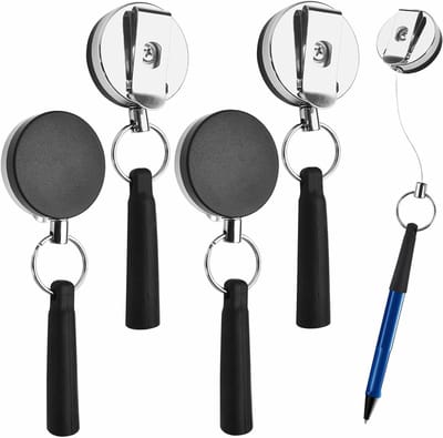 Set van 4 Oprolbare Penhouders, Ideale Grip voor Markers en Potloden, Elastische Siliconen Pencil Holder voor Houtbewerkers en Ambachtslieden