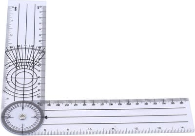 Goniometer - Hoekmeter - Meeteenheid in centimeters - 0° tot 360° per 2° gradenboog - LOUZIR