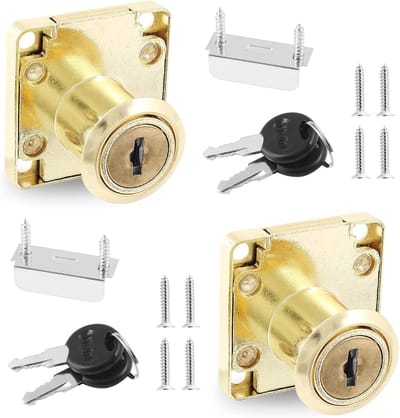 2 Stuks Archiefkastsloten met Sleutel - 22 mm Cilinderlengte voor Veiligheid en Privacy