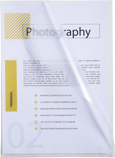 Exacompta 57120E 10x Sachet100 poch.Coin A4 PP grainé EC