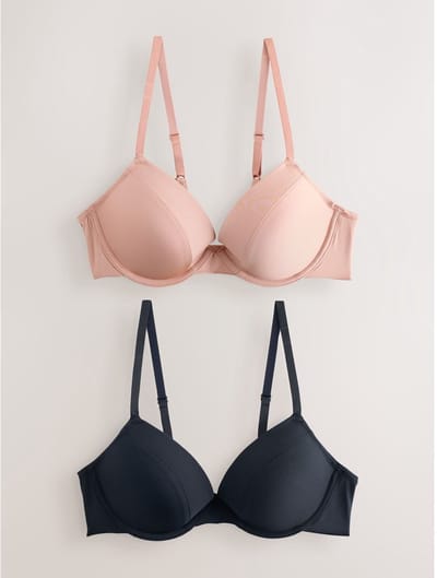 Next - Dames - A-E Afvlakkende Ultimate Comfort Beha's 2 Verpakking - Zwart