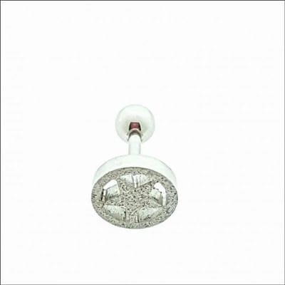 Aramat Jewels | Piercings | Glanzende Helix piercing Ster - Zilverkleurige Oorsieraad | | | |10mm | Staal | Volwassenen | Verkleurd niet