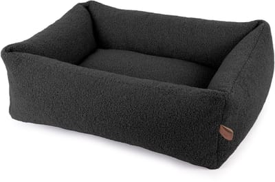 Hondenmand Boucle Snuggle Zwart 65cm Small - Wasbare Hoes - 4 Maten - 6 Kleuren