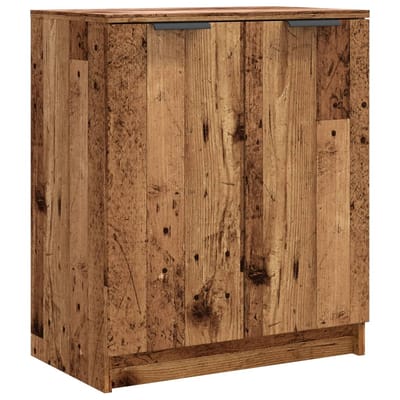 vidaXL - Schoenenkast - 59x35x70 - cm - bewerkt - hout - oud - houtkleurig