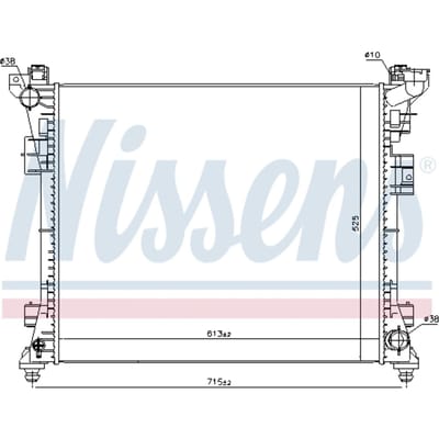Radiator, motorkoeling NISSENS 61034