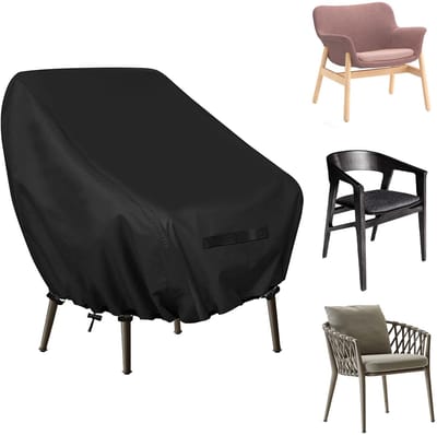 Tuinstoelhoes, terrasstoelhoes, waterdicht, 89 x 97 x 74 cm, Oxford-stof, beschermhoes voor tuinstoelen