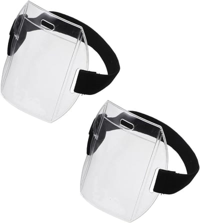 Transparante arm badge houders - 2 stuks, ideaal voor evenementen, personeel en identificatie