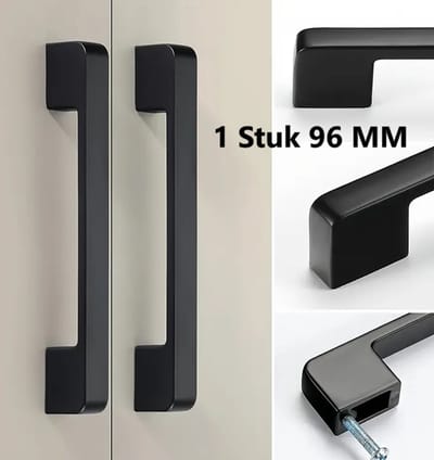 Luxe Design Kast Handgreep I Meubelhandvat I Meubelgreep I Zinklegering I Handvat I 96 MM I Zwart