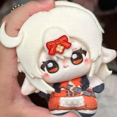 Genshin Impact Klee Peluche Porte-clés 10 cm Mini Poupée en Peluche Personnage de Jeu Anime Objet de Collection Périphérique Cadeau pour Fans Cosplay