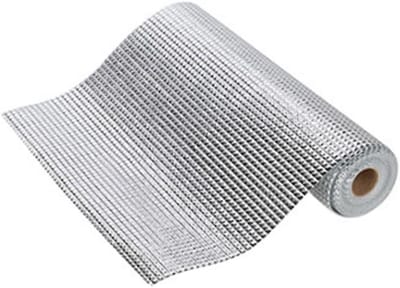 Lademat-Waterdichte en antislip kastmatten-Antislipmat -koelkastmatten- Beschermer Keuken & Meubels-Ladebeschermer - Keukenlade Beschermer-Niet-Klevende-geschikt voor keukens, planken en kasten-Op Maat Knipbaar-300x30cm-aluminiumfolie