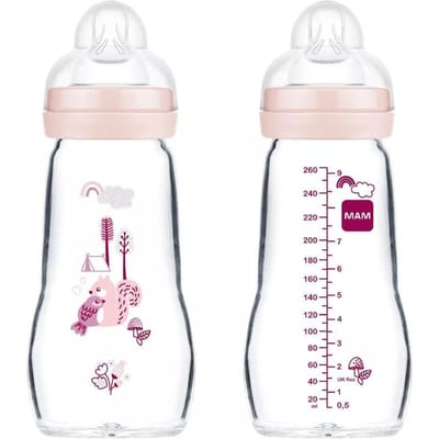 MAM Feel Good Zuigfles Glass Matt Girl 0 Maanden+ 260 Flesjes