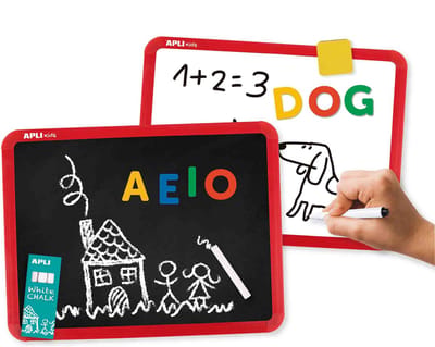 APLI Kids Dubbelzijdig Magnetisch Schrijfbord Stift/Krijt