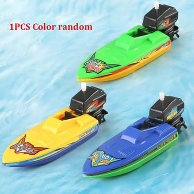 Opwindbaar Speedboot Badspeelgoed voor Kinderen, Creatieve Winterbad Avonturen die Fantasierijk Water Spelen voor Peuters Stimuleren
