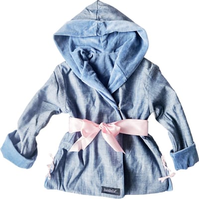 BamBella ® - Jas - maat 98 - Zomerjas meisjes kinder jas kind baby panterprint lente dierenprint blauw