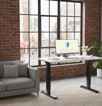 Elektrisch Zit-Sta Bureau 120x80 cm met Dubbele Motor & Geheugenpaneel – In Hoogte Verstelbaar Stabureau Zwart/Wit – Ergonomisch Werkbureau tot 100 kg – Bellaverowonen