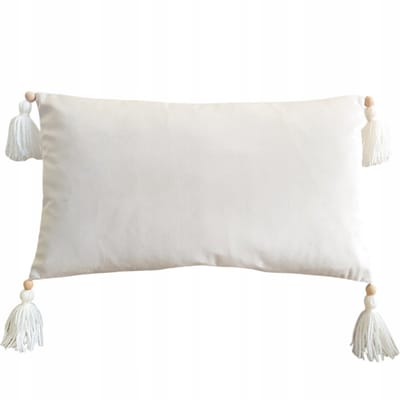 Sierkussens Boho Ecru/Crème met Franjes 30x50 cm