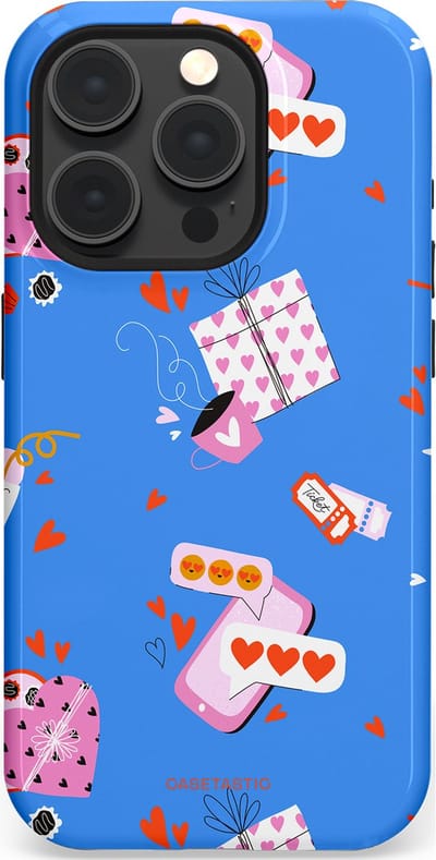 Casetastic Hoesje Geschikt voor Apple iPhone 15 Pro Magsafe - Stijlvolle Beschermende Duo-layer Case - Romantische Date