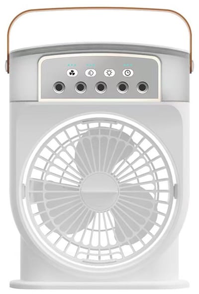 Draagbare airconditioner, stil, 4-in-1, luchtkoeler, mini met batterij, draagbare airconditioner, geen uitlaatpijp, verdampingskoeling, ventilator, C-type met timer