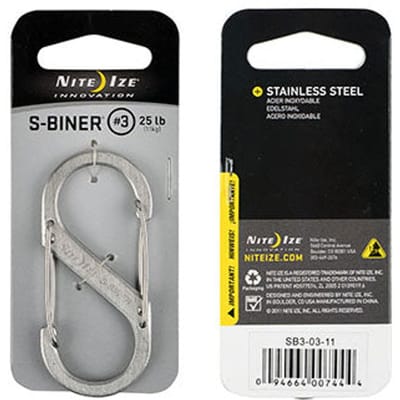 NITE Ize NI-SB3-03-11 Karabijn S-Biner Gr. 3 67 mm x 29 mm 1 stuk(s)