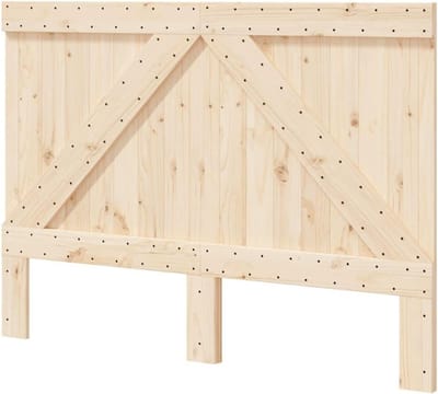 Hoofdbord Bed - Achterwand Bed - Rustieke Slaapkamer - Massief Grenenhout - 140 x 104 cm - Bruin