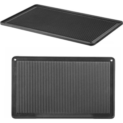 HENDI Geribbelde grillplaat – PTFE-coating – 530x325 mm – Ovenbestendig tot 200°C