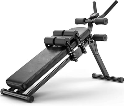 Opvouwbare Trainingsbank - Fitness Bank - Krachtoefeningen Thuis - Verstelbare Helling - 145 cm Lengte - Zwart