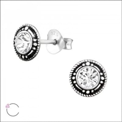 Aramat Jewels | Oorbellen | Zilveren Bali Oorbellen - Kristal Oorstekers | | | | | | | Verkleurd niet
