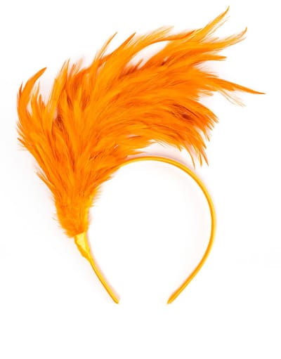 KIMU® Haarband Veren Oranje - Diadeem Veertjes - Nederland NK Voetbal Holland Dames Heren Volwassenen Kinderen Jongens Meisjes Festival