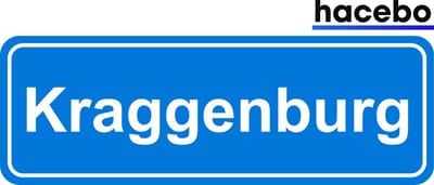 Hacebo - Plaatsnaam Sticker - 29x10 CM - Kraggenburg sticker - Verkeersborden sticker - grappige cadeaus - Kraggenburg