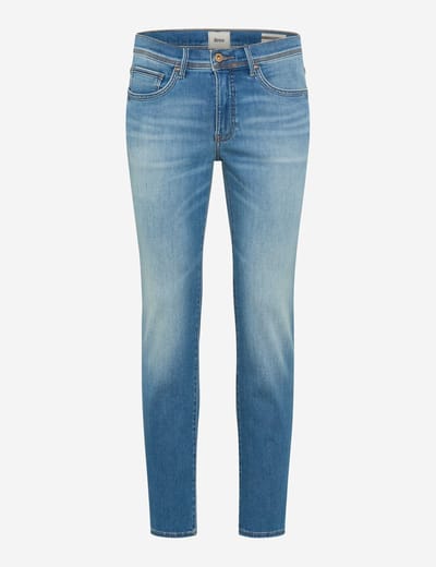 Brax Heren Jeans  Style CHRIS SKY BLUE USED, denim lichtblauw, maat 33/32