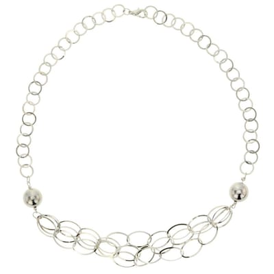 Behave - Schakelketting dames - Zilverkleur - Minimal chique - 64 cm