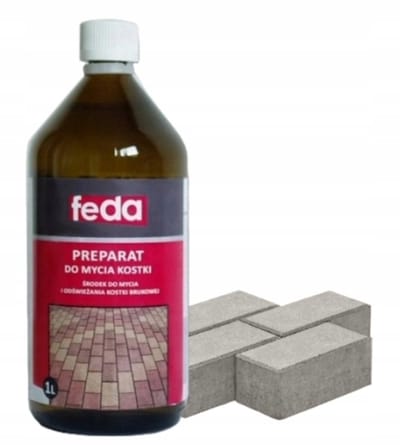 Feda Serie – Reinigingsmiddel voor Bestrating – 1l – Verwijdert Vlekken – Frisse Geur