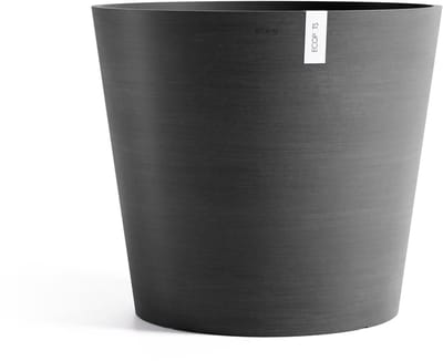 Ecopots Amsterdam 70 - Dark Grey - Ø70 x H61,3 cm - Ronde donkergrijze bloempot