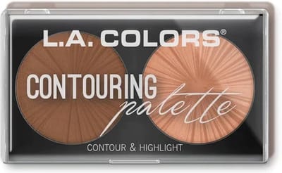 L.A. Colors - Contour & Highlight - Contouring Palette - CBCP268 - Light Medium - 2 kleuren - 8 g