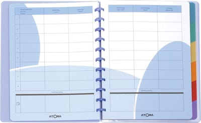 3x Atoma Lerarenagenda +gratis parkerset balpennen inhoud 2 parkers kleur oranje en paars